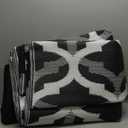 BalajeesUSA Outdoor Plastic Rugs - 6x9 Black, Reversible Recycled Plastic Straw Indoor Outdoor Patio Rugs Clearance Waterproof Large RV Camper Mats Outside 521