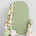 Wokceer 7.2FT Wedding Arch Cover Spandex Fitted Wedding Arch Stand Covers Round Top Sage Green Chiara Arch Cover for Birthday Party Ceremony Banquet Decoration