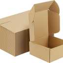MEBRUDY 8x8x4 Inches Shipping Boxes Pack of 25, Small Corrugated Cardboard Box for Mailing Packing Literature Mailer (Brown)