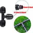 1/2 inch Irrigation Fittings Tee Connectors For (1/2" ID x0.6-0.63" OD) 16mm Drip Tubing Barbed Connectors-10 Pcs/pack