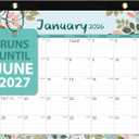 2 x 2026 Desk Calendar, Monthly Desk Pad Calendar, Jan 2026 - Jun 2027, Large Size 17"x12" Table Planner with Protect Paper, Stickers, Office Supplies and Desk Accessories for Women
