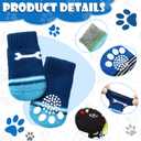 Sadnyy 24 Pcs Dog Socks for Medium Dogs Non Slip Dog Booties Paw Covers with Grips Anti Slip Pet Shoe Cute Summer Doggie Paw Protectors for Hot Pavement Hardwood Floor Prevent Scratching Licking Wound