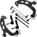 Front Suspension Control Arm Kit Compatible With 2010-2012 Ford Taurus & Flex and 2010-2012 Lincoln MKS Sway Bar Link, Outer & Inner Tie Rod End Suspension kit