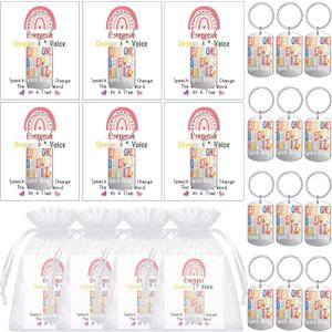 Huquary 24 Pcs SLP Gifts Speech Pathologist Gifts SLP Keychain Language Pathologist Keychain Jewelry Men Women for Backpack Wallet