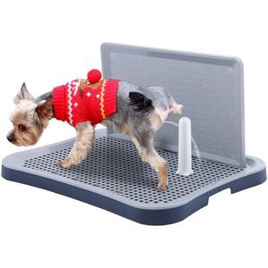 FUGODIWI Pee Pad Holder, Indoor Potty Tray for Puppy and Small Size Dog with Pee Wall, Non-Skid Feet, 20 * 15.4 * 1.4 inch