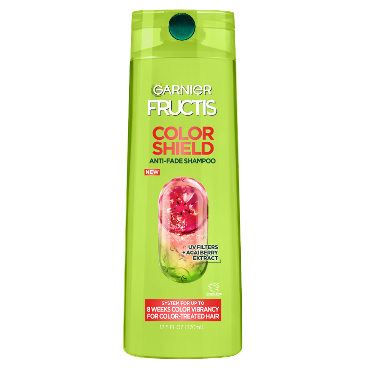 Garnier Fructis Color Shield Shampoo, Fortifying Shampoo for Color Treated Hair, Works on All Types and Shades of Hair, Vegan and Paraben Free, 12.5 fl. oz. 