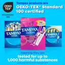Tampax Pearl Tampons for Women, with LeakGuard Braid, Regular Absorbency, Unscented, 50 Count