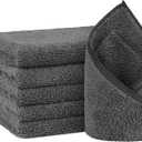 Orighty 6-Pack Grey Hand Towels - Quick Drying & Absorbent Microfiber Gym Towels 16x28 inches - Lightweight & Thin Grey Yoga Towel - Multi-Purpose Camping Towel for SPA, Hotel & Bathroom