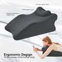 Memory Foam Wedge Pillow for Sleeping, Reading and Back Support, Intimacy Butt Pillow Ergonomic Bed Pillow for Acid Reflux, Back Pain Relief and Massage with Removable Cover