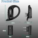 SAMCOM Wireless Headset with 2 Pin Dongle for FPCN10A/FPCN30A Walkie Talkies, BTEAR-02 Upgraded Hands-Free Wireless Two Way Radios Earpiece with Mic for K Connector (Radios not Inclued)
