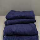 Tens Towels Pack of 4 Extra Large Bath Towels 30 x 60 Inches, 100% Cotton, Larger & Lighter Weight, Quicker to Dry, Super Soft and Absorbent, Perfect for Bathroom, Navy