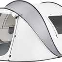Pop Up Camping Tent, 2/4/6 Person Instant Tent Waterproof PU4500mm, Spacious Ventilated Camping Tent with Front Porch, Quick Setup Lightweight Portable for Outdoor Camping Hiking Beach