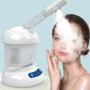 Tabletop Facial Steamer - Kingsteam Nano Ionic Face Steamer with 360 Rotating Arm, Moisturize, Remove Blackheads, Portable Facial Steamer for Home Facial Spa or Beauty Salon, White