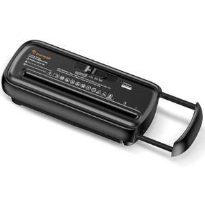 Bonsaii Paper Shredder for Home Use, 6 Sheet Strip Cut Small Paper Shredder Without Basket for Home Office, Portable Shredder Extendable Arm Design with Overheat Protection (S123-B)