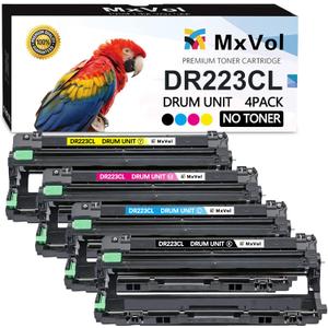 MxVol DR223CL DR-223CL Drum Unit Replacement for Brother DR223CL DR 223CL HL-L3290CDW MFC-L3710CW MFC-L3750CDW HL-L3210CW MFC-L3770CDW HL-L3230CDW HL-L3270CDW Printer Drum Unit, 4-Pack (NO Toner)