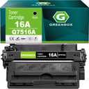 GREENBOX Q7516A 16A Toner Cartridge for 5200 5200n 5200dtn Printer, 1 Black
16A Q7516A, Compatible with HP 5200 5200n 5200tn 5200dtn 5200L 5200Lx Printers, 12,000 Pages, Stable Print