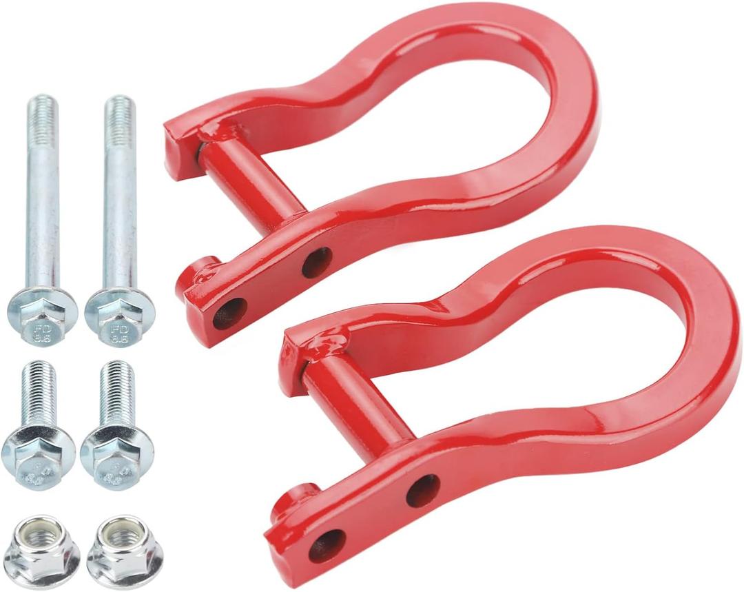 ONER Tow Hooks Compatible with 2019 2020 2021 & Newer Chevy Silverado 1500, Replaces # 84280202(RED)