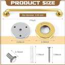 Tatuo Showers Grab Bars for Bathtubs 304 Stainless Steel Bathroom Safety Handrails Anti Slip Handles Grab Bars for Elderly, Senior, Pregnant (Gold,16 Inch), 1 Count