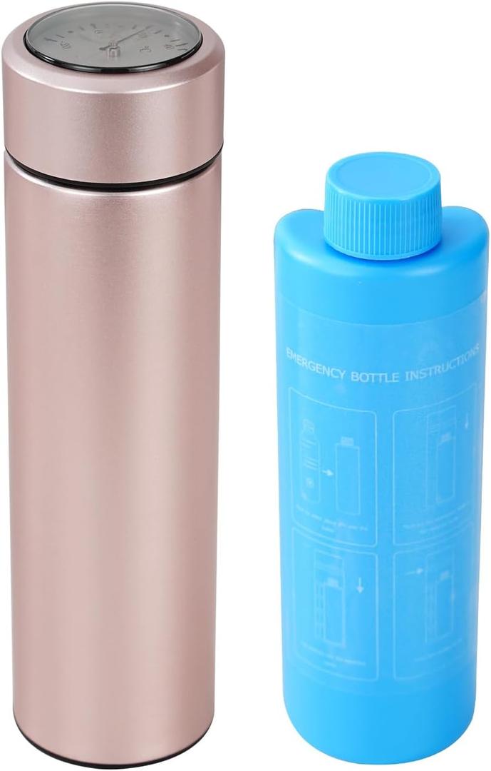 60H Medicine Cooler TSA Approved Temp Display Insulin Pen Travel Cooler Medication Cooler for Travel Diabetic Cooling Case Insulin Pens Cooler Travel CASE Medicine Cooler Box (Rose Golden)