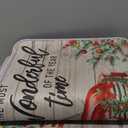 Yayumi Christmas Kitchen Mat Set, Merry Xmas Indoor Floor Mats for Decorations 17"x47"+17"x23"