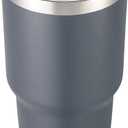 30 oz Tumbler with Lid Stainless Steel Tumblers Vacuum Insulated Cup Reusable Powder Coated Travel Mug Double Wall Leak Proof Portable Cups Keep Cold Drinks for 12 Hours, Gray, 1 Pack