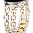 Wearlizer Metal Band Compatible with Samsung Galaxy Watch 7 6 5 4 FE Active 2 40mm 44mm/Watch 6 4 Classic 43mm 47mm 42mm 46mm/Watch 5 Pro 45mm Bands, 20mm Dressy Stainless Steel Chain Strap Women