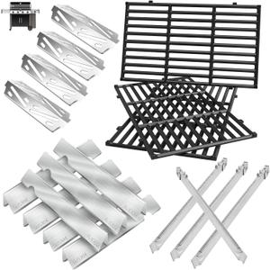 GS4 Genesis II Grill Parts for Weber Genesis II/II LX 400 SER 4-Burner Grill Accessories Genesis 400 (2022 Y) Replacement for Weber Grates 66097,Flavorizer Bars 66030,Heat Deflector 66041&Burner 67490