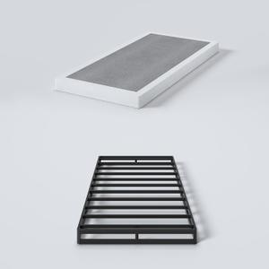 YORMDMO 4 Inch Twin Box Springs, Low Profile Box Spring Only for Twin Bed, Heavy Duty Metal Mattress Foundation with Fabric Cover, Easy Assembly, Noise-Free