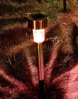 Solar Lights Outdoor Waterproof, Stainless Steel LED Landscape Lighting, Solar Garden Lights Solar Powered, Outdoor Solar Lights for Yard, Pathway, Walkway, Patio , Lawn - 1 Pack ( Multicolor )