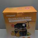 Electric Orange Juicer, Dual-Head Citrus Juicer Squeezer with Power Cord & Cleaning Brush, Built-in Cutter, One-Touch Automatic Electric Juicer Machine for Orange, Lemon and Grapefruit, Black