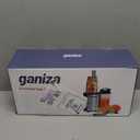 Ganiza Blender for Smoothies, 14Pcs Personal Blender for Shake and Smoothies for Kitchen with 3 Portable Cups (1x24oz & 2X17oz), Single Serve Smoothie Maker, Nutritious Recipe (Black Silver)