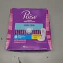Poise Ultra Thin Incontinence Pads & Postpartum Pads for Bladder Leaks, 4 Drop Moderate Absorbency, Long Length, 48 Count