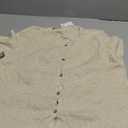 SCUSTY Women's Lightweight Cardigan Short Sleeve Button-Down Summer Cardigan Sweater (Medium, Cream)