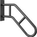 Heavy Duty Wall Mount Handrails for 1-3 Steps Outdoor Non-Slip U-Shaped Safety Railings with Metal Grip Powder Coated Rustproof Stair Handle for Garage Porch Garden Black