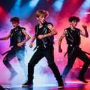 2 x 3 Sheets Purple Temporary Tattoos, Waterproof Cosplay Tattoos Stickers Cosplay Costume Accessories for Halloween Cosplay Party