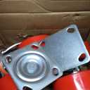 Caster Wheels, 2inch Casters Set of 4 Heavy Duty, Two-Wheeled Orange TPE Casters with Brake, Double-Wheeled Swivel Plate Locking Castor Wheels Widely Used in All Kinds of Furniture.(4 Pack)