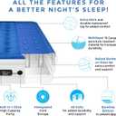 SoundAsleep Products Dream Series Luxury Air Mattress, ComfortCoil Technology, Built-in High Capacity Pump for Home, Camping- Double Height, Adjustable, Inflatable Blow Up, Portable (Queen Size)