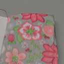 Chumia 1 Pc DIY Tie Blankets Fleece Kit No Sew Blanket Kit Include 50x60 Inch Pink Flowers No Sew Fleece Fabric and Ruler Template DIY Throw Making for Bed Couch