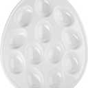 BIA Cordon Bleu 11" Oval Egg Plate, White, Pack of 4