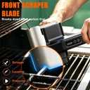 Electric Grill Brush Cleaner, High Torque BBQ Bristle-Free Cleaner Rechargeable Cordless with LED Light, Splash Guard & Scraper, Heavy Duty Grill Cleaner Tool for Outdoor Grill, Gift for Men Dad