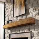 BoscoMondo Fireplace Mantel, Wall-Mounted 66 inch Floating Shelf for Wall, Tv Shelf, Rustic Shelf - 8x6x66 Aged Oak
