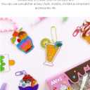 AMOS Sun Deco Window Art  10.5 ml x 10 Colors  12 Small Gold Outline Suncatchers for Kids (Dessert), DIY Kids Arts and Crafts