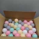 GOGOSO 100 Pit Balls Plastic Balls for Baby Toddlers GirlsToddlers for Playhouse, Baby Pool, Play Ball Fun Centers, for Babies, Kids, Toddlers 1-3, Phthalate Free BPA Free