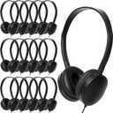 20 Pack Classroom Bulk Kids Headphones for School Classroom Students Kids Children Teen and Adults (Black)