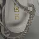 DREAM PAIRS High Heels Stilettos for Women - Strappy Gladiator Sexy Square Toe Open Toe Dressy Pumps Sandals (8.5, White)