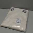 NICETOWN Natural Linen Curtains 84 inch Long 2 Panels Set, Grommet Top Thick Linen Burlap Semi Sheer Vertical Drapes Privacy Assured with Light Filtering for Bedroom/Living Room, W55 x L84