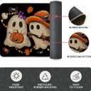 Artoid Mode Cute Ghost Boo Halloween Kitchen Mats Set of 2, Low-Profile Home Decor Kitchen Rugs for Floor - 17x29 and 17x47 Inch