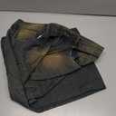 Men's Baggy Jeans Y2K Vintage Wide Leg Denim Pants Hip Hop Skater Jeans Loose Fit Trousers 2000s Streetwear (Blue, L)