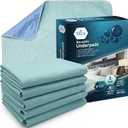 MED PRIDE Reusable Underpads 18 x 24 Inch, 5 Pack Washable Bed Pads, Waterproof Incontinence Pads, High Absorbency Reusable Chux Pads for Bed, Chair, Sofa & Pet Use
