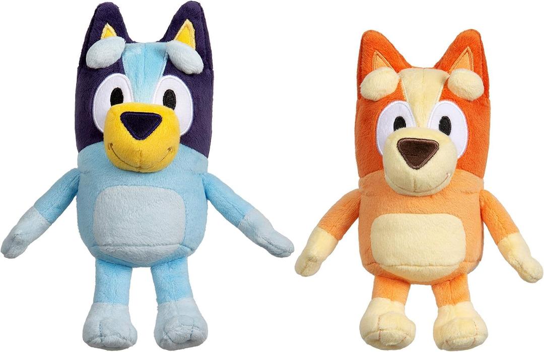 Bluey & Bingo Small Plush Bundle  2 Pack Soft Stuffed Animals for Kids, Perfect Size for Little Hands, Cuddly Travel Toys, Embroidered Faces, Gift for Toddlers Ages 3+